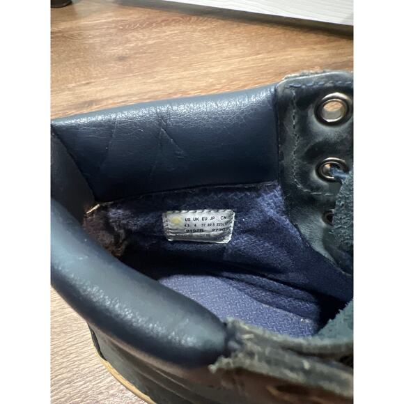 Timberland Premium 6-Inch Boots in Navy Leather EU 37 US 4.5 - Picture 11 of 12